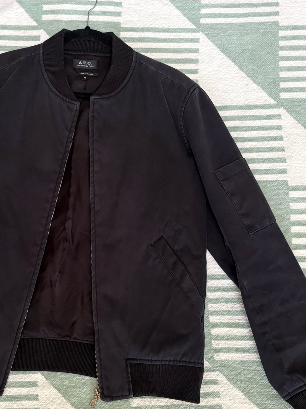 A.P.C. Classic Black Bomber Jacket